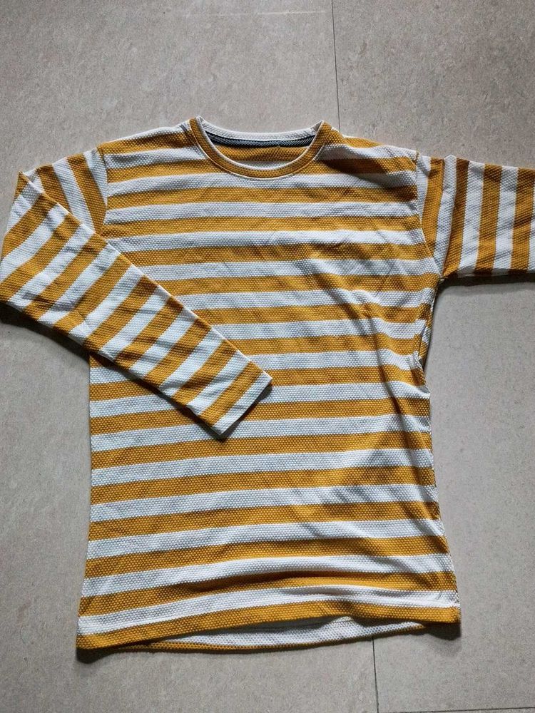 Mustard Stripes Sweatshirt Unisex XL