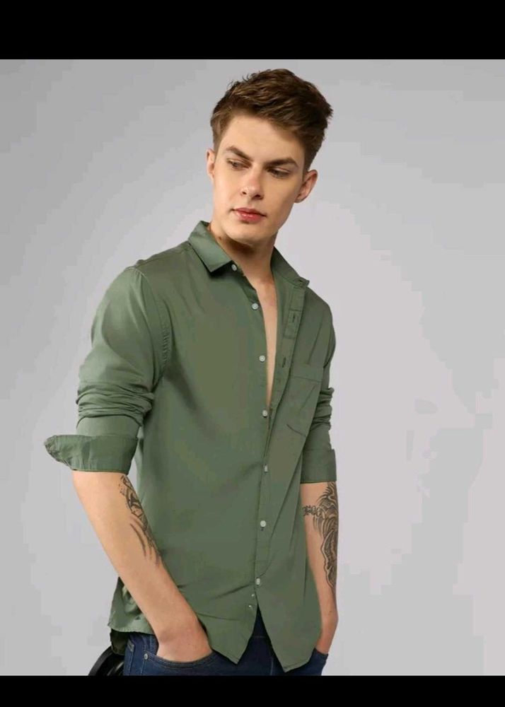 Dennis Lingo Green Shirt 38 inch S Size