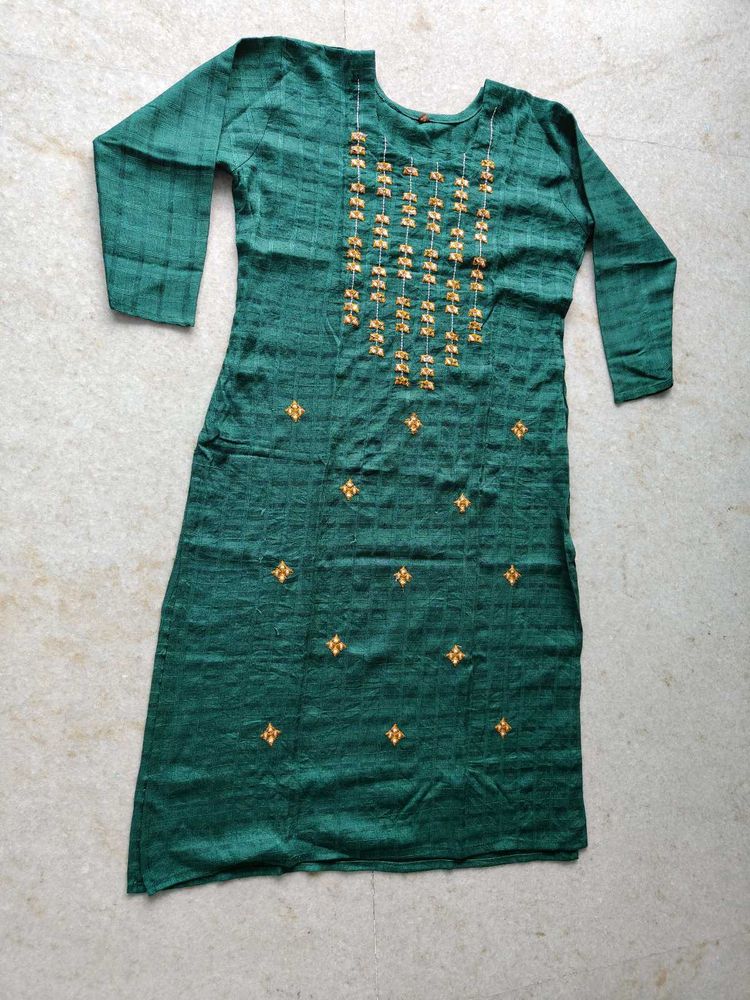 Bottle Green Kurti