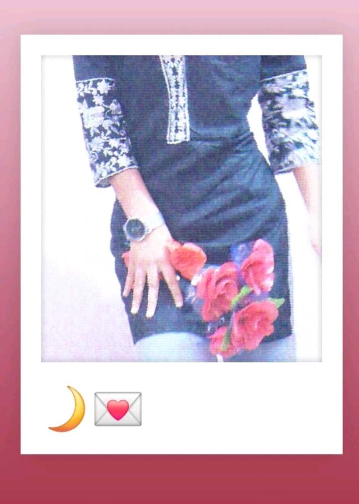 Elegant Black Embroidered Kurta