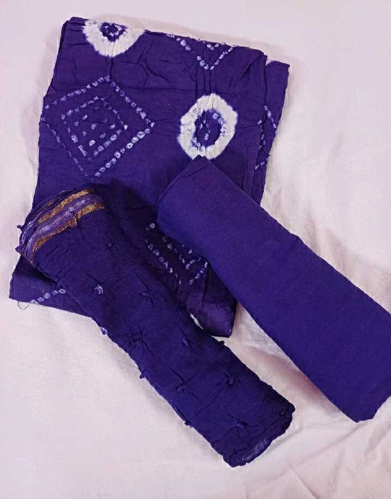 Bandhani Suit Dress Material Pure Cotton