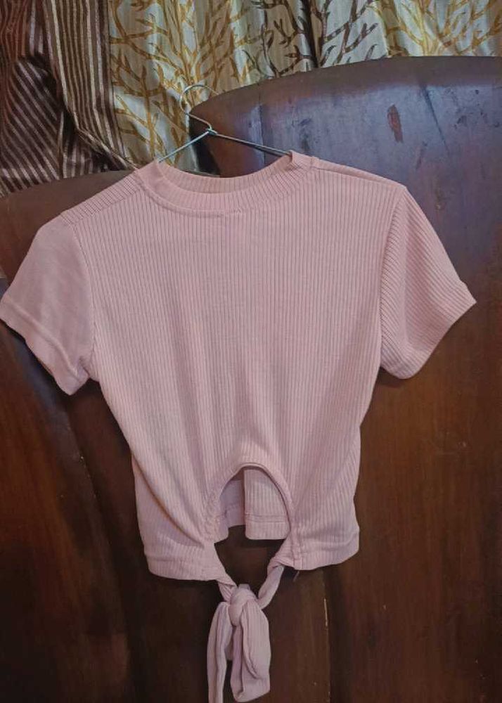 Peach Crop Top