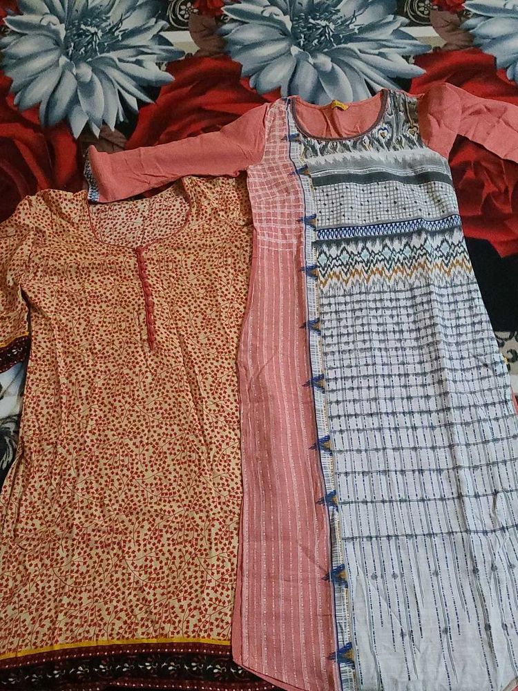 Combo Of 2 Cotton Kurties Just At 199/-