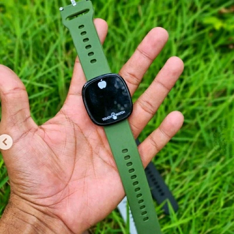 Green Apple Logo Touch Screen Digital Watch
