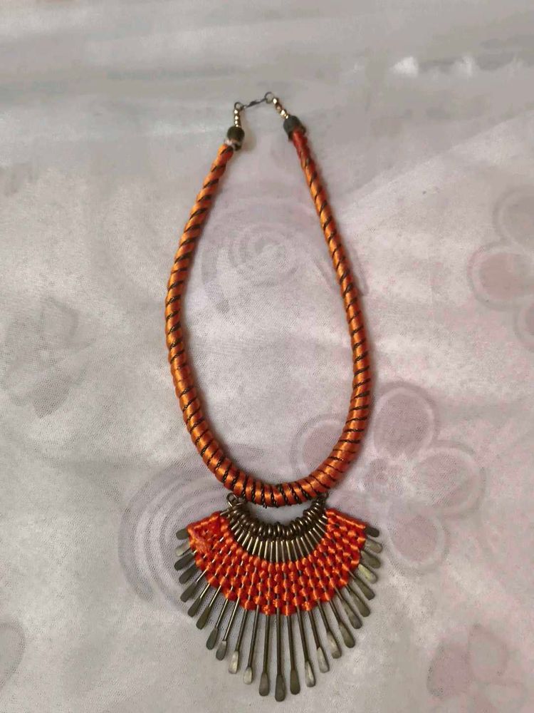 Orange Statement Necklace
