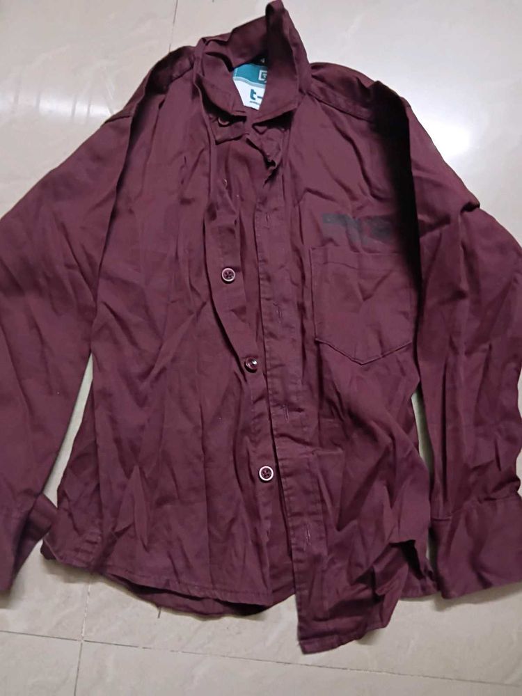 Maroon Casual Shirt
