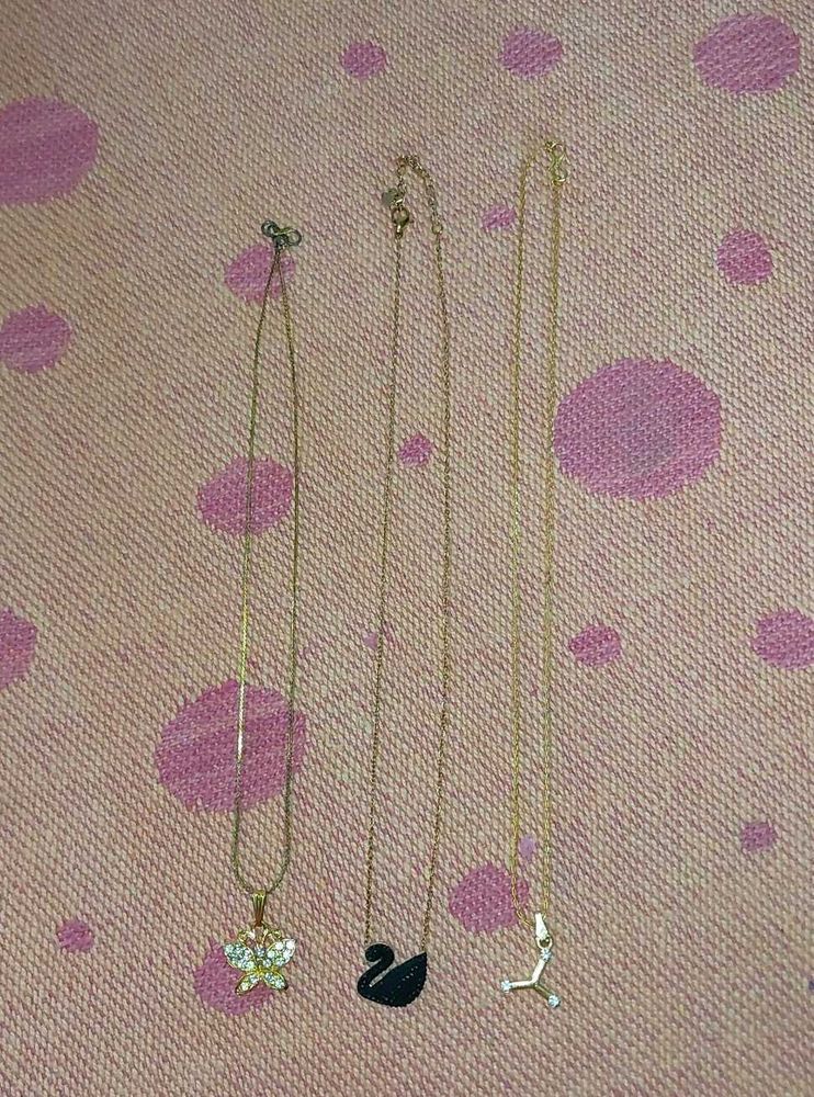 Swarovski Swan Necklace Dupe, 3 Chains For 250