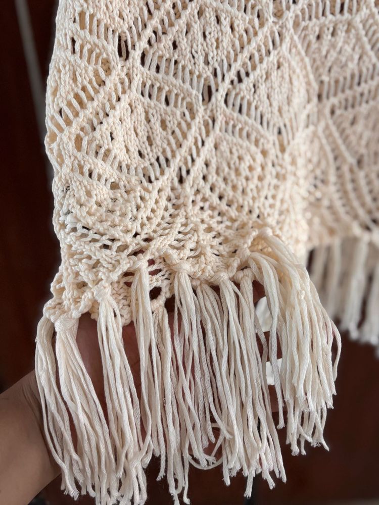 Crochet Fringe Top/ Knitted Top