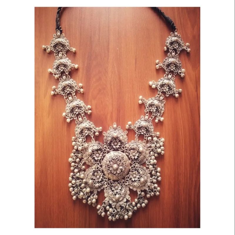 Long Antique Afghani Necklace Set