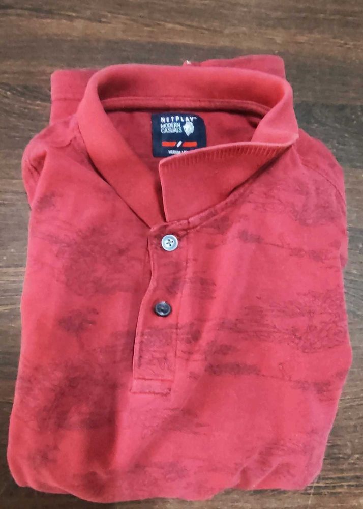 Red Casual Shirt