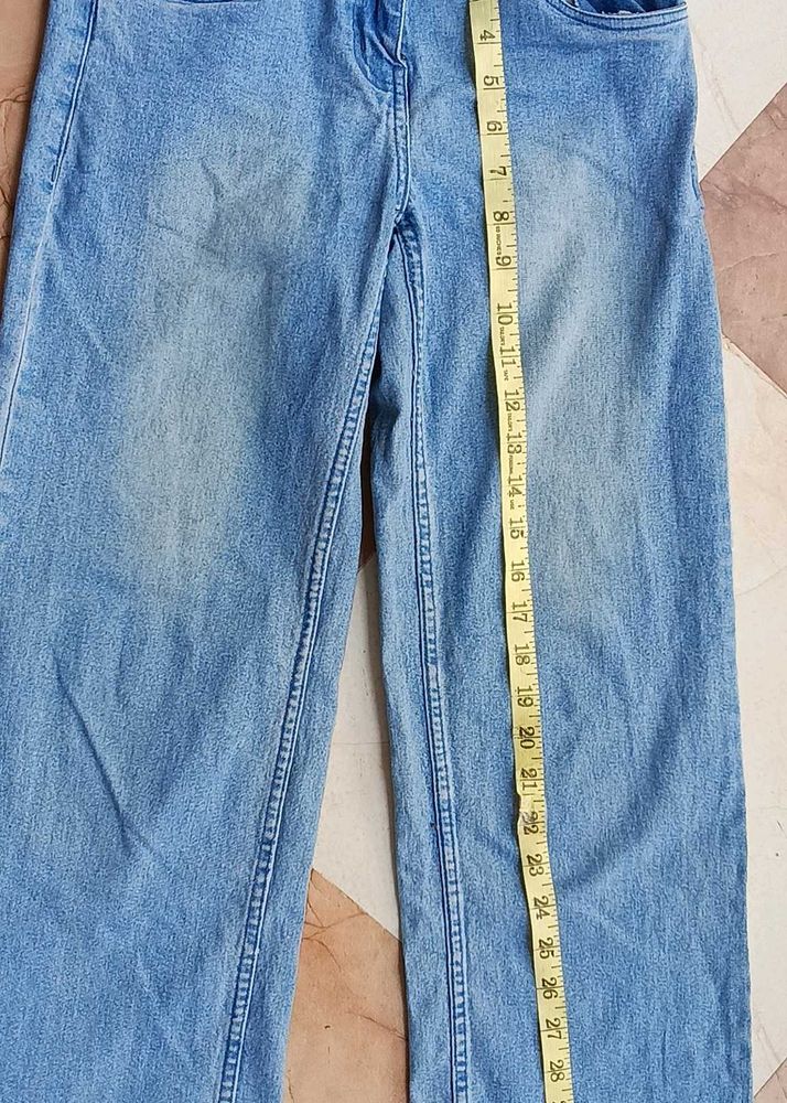 Korean Blue Colour Loose Jeans