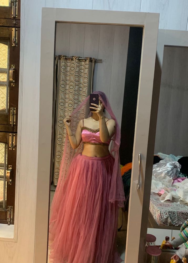 Pink Lehenga Choli Set🎀💖🦋
