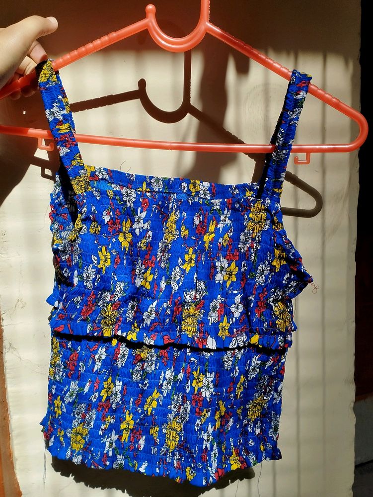 Sleeveless Tank Top | Blue Color|