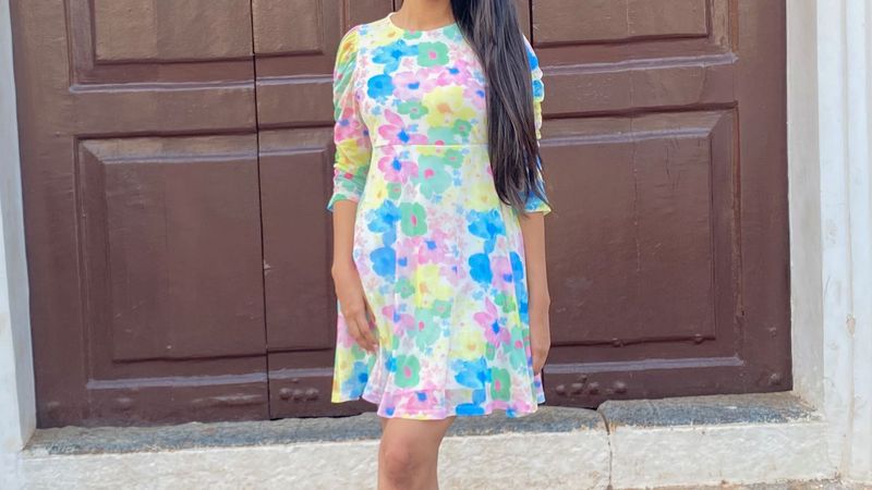 Floral Print Mini Dress