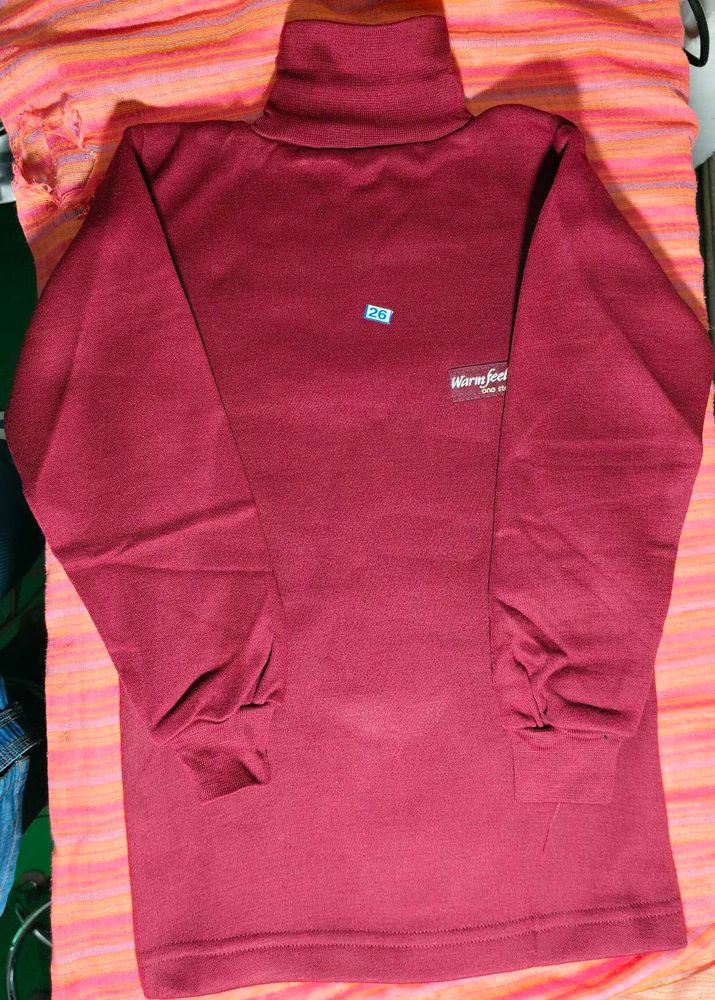 Burgundy Turtleneck Sweater
