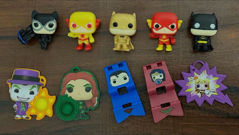 DC Character Funko Pop All 10 toys set with under