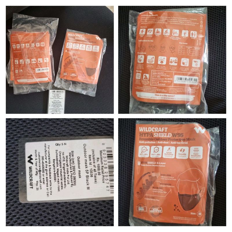 Wildcraft Hypashield W95 Mask Size M