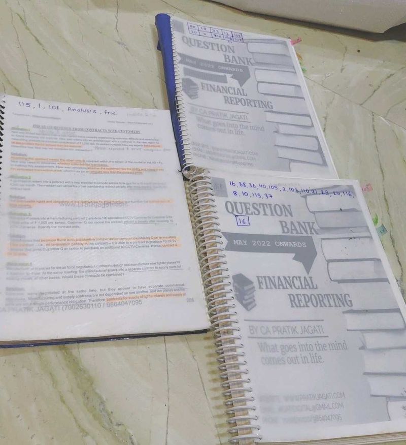 Financial Reporting Question Bank CA Final Pratik