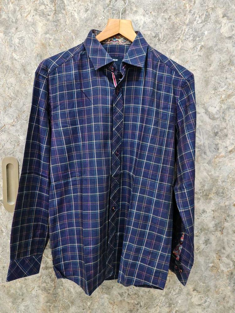Men&#39;s Plaid Long Sleeve Button-Down Shirt