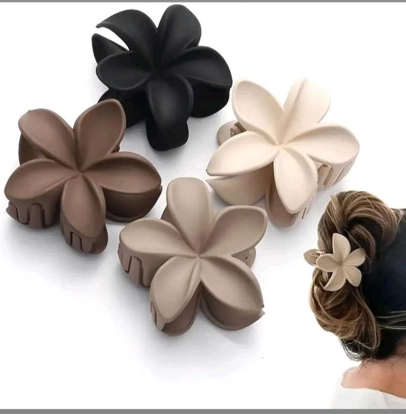 Flower Hair Claw Clips (Pack of 4)