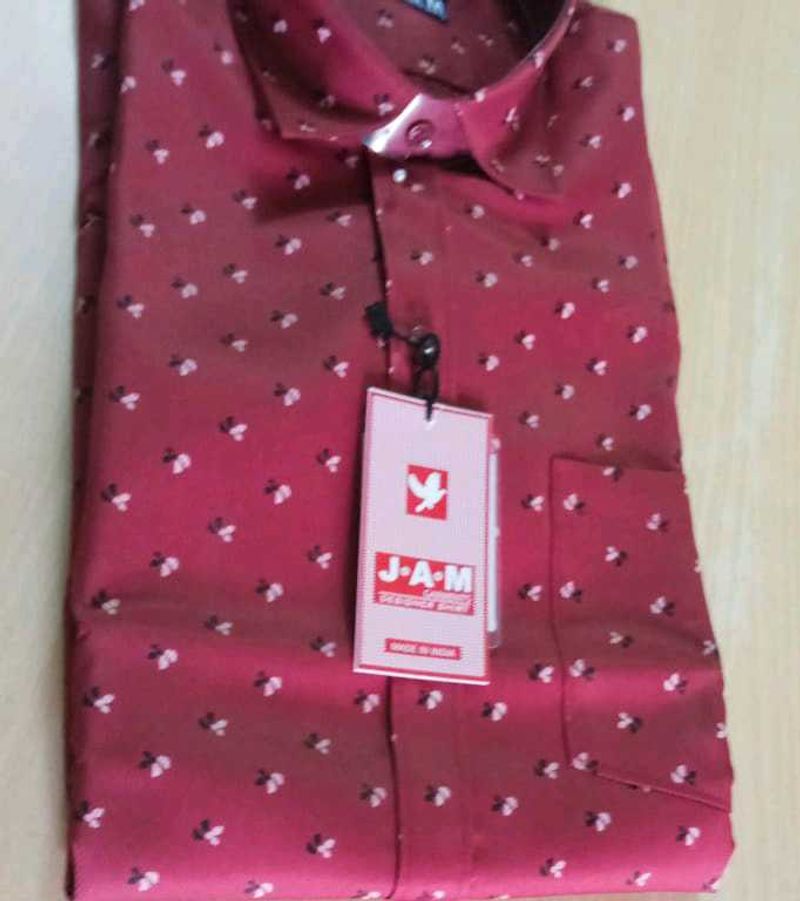 Maroon Printed Shirt