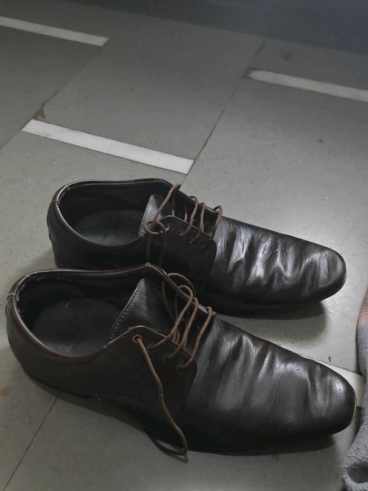 Brown Formal Leather  Shoes