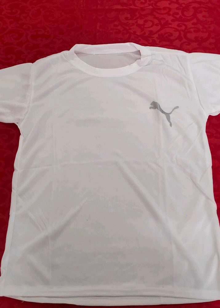 Plain White Puma Tshirt