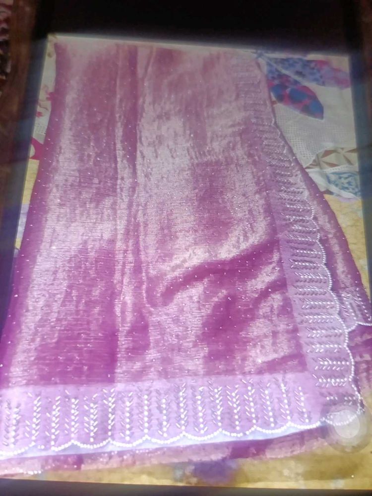 Elegant saree pink color for women Diwali