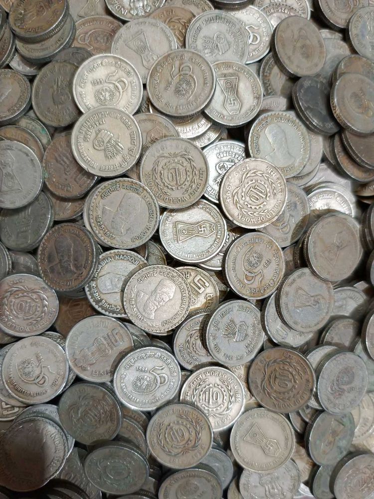 5 Rs Commemorative Coin 100ps Lot (25rs Per Piece)