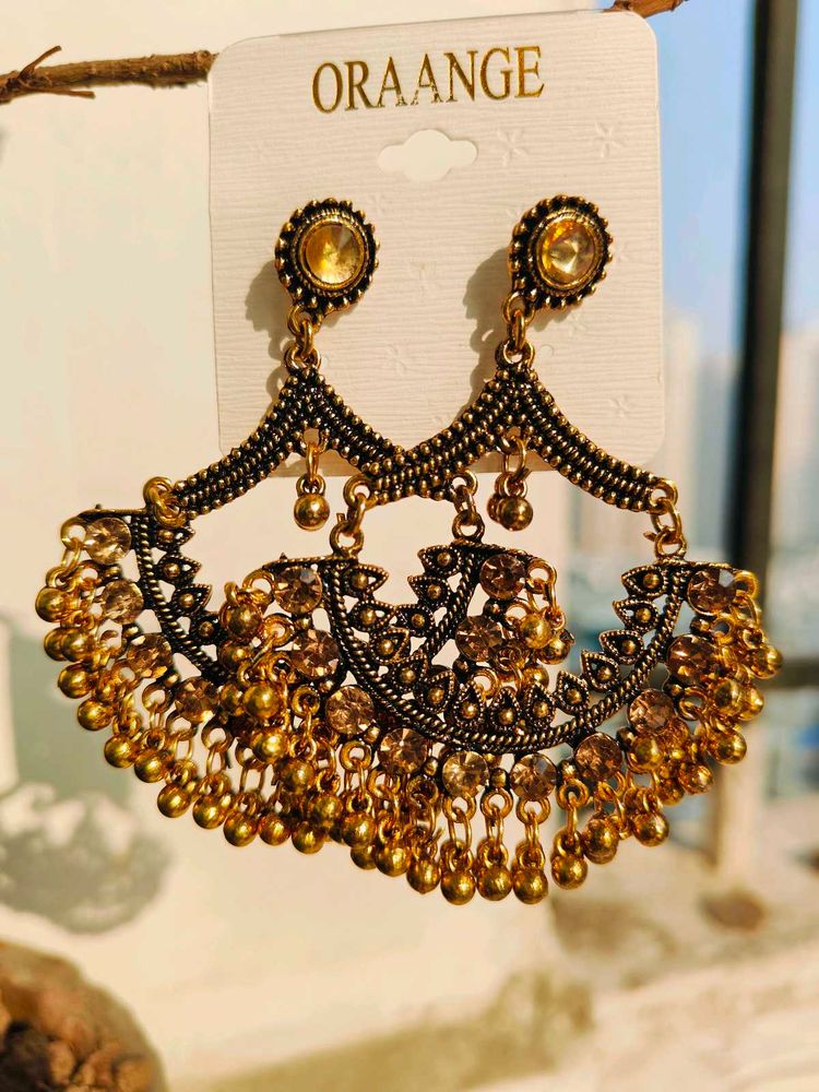 Vintage Copper Gold Dangler Earrings 💫