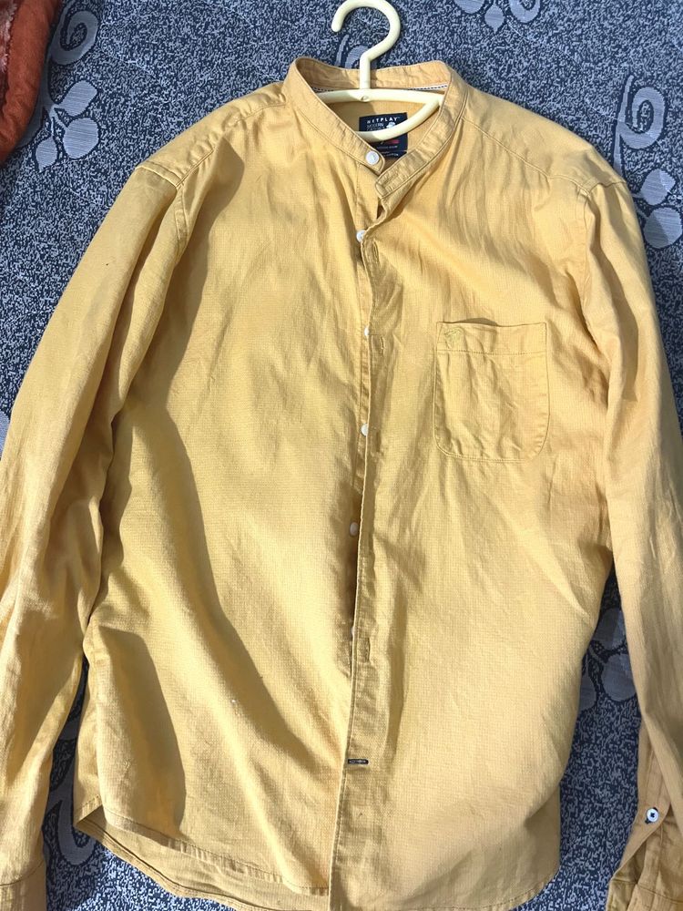 Mustard Cotton Shirt