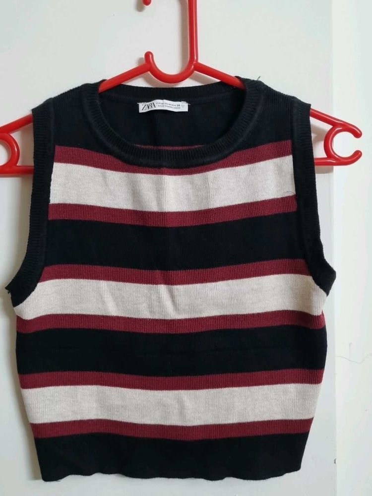 Striped Knit Tank Top