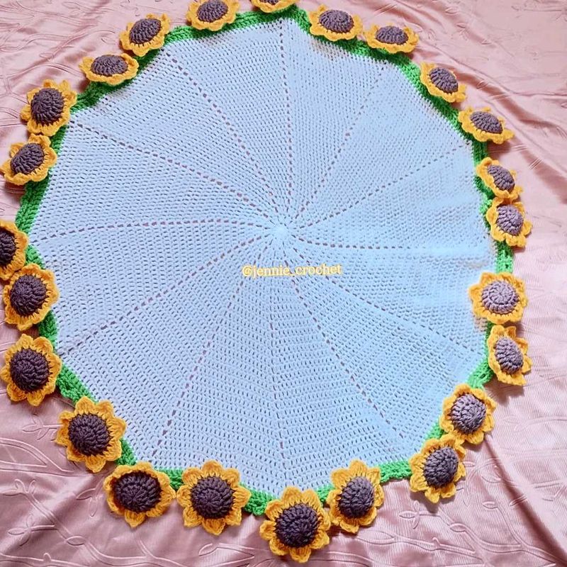 Sunflower Crochet Blanket Bouquet 🌻🍀