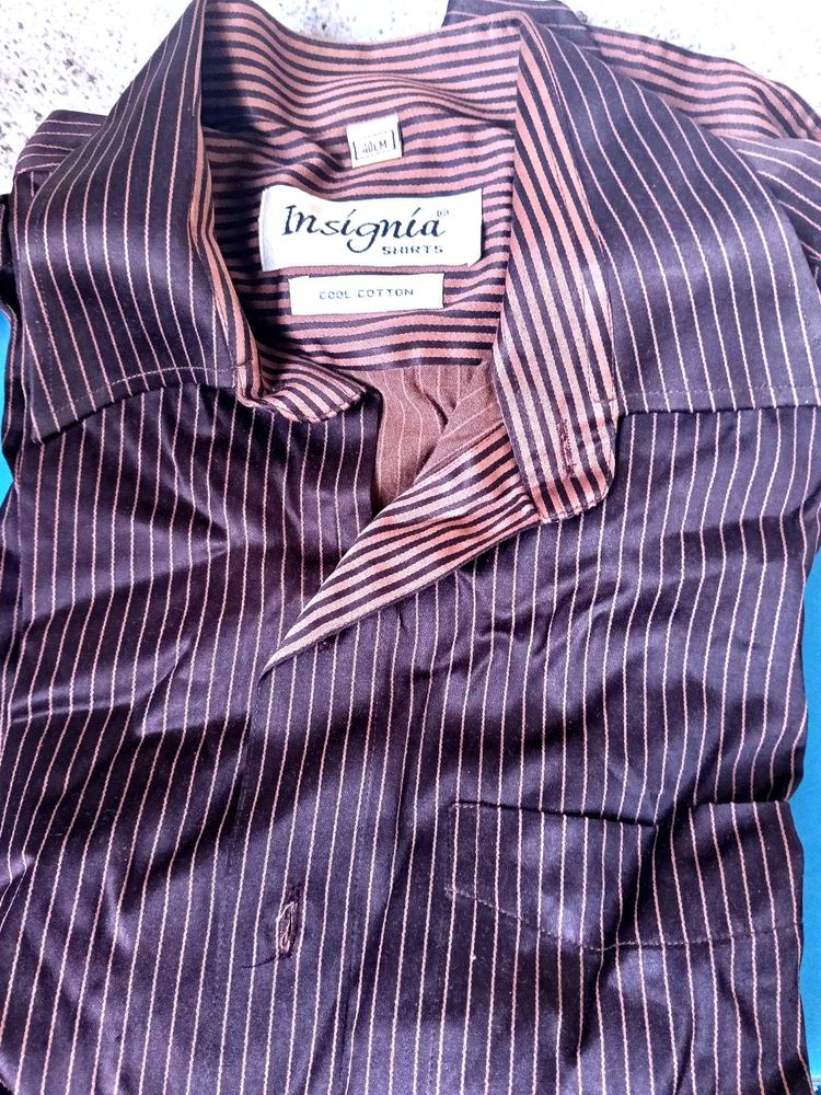 shirt brown colour with strips