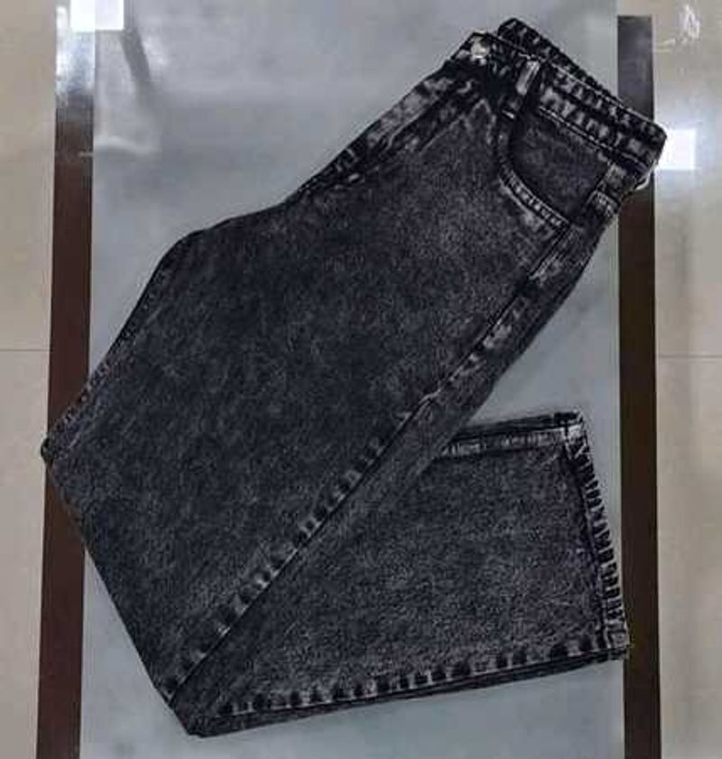 Greyish Black High Waisted Mom&#39;s Jean