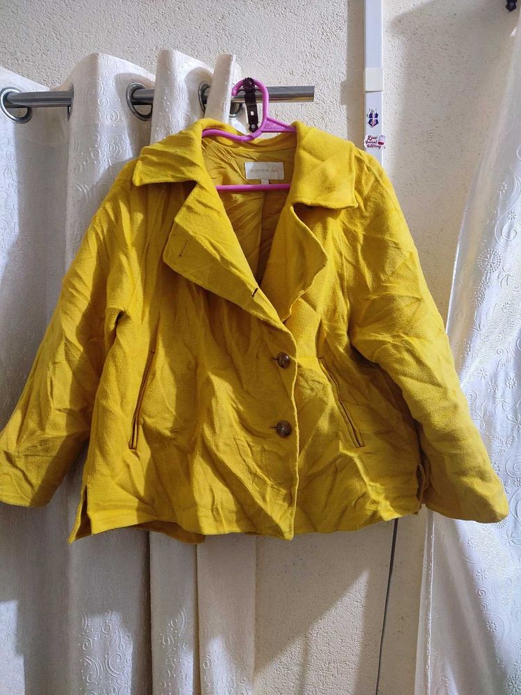 Yellow Quilted Jacket
