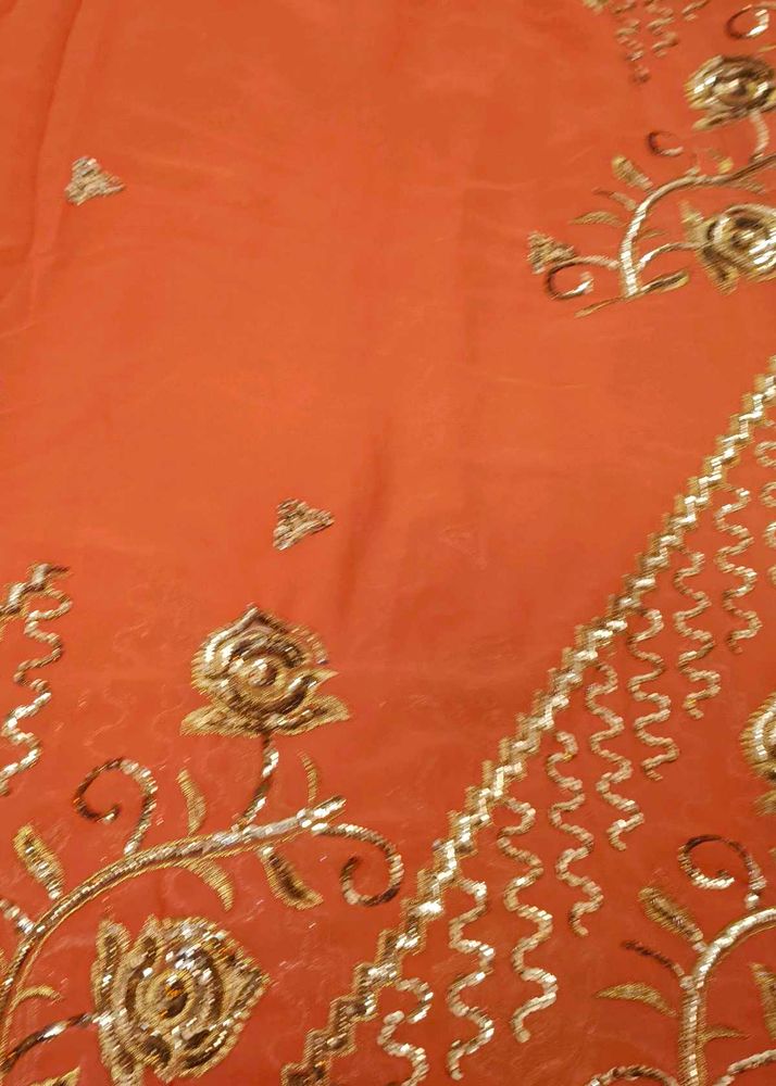 Rust Colour Saree