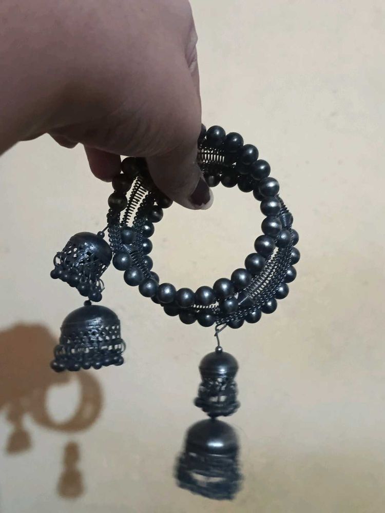 Spiral Oxidised Bangle