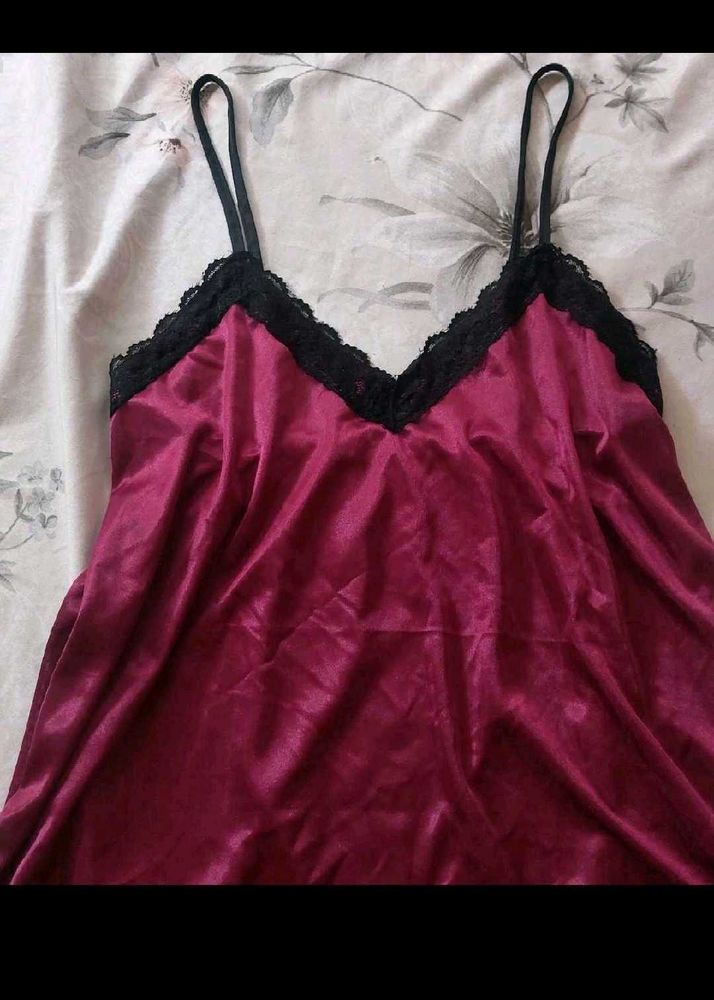 Satin Top And Short Set