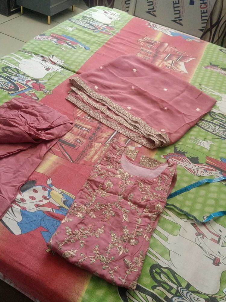 Elegant Pink Punjabi Look Salwar Suit