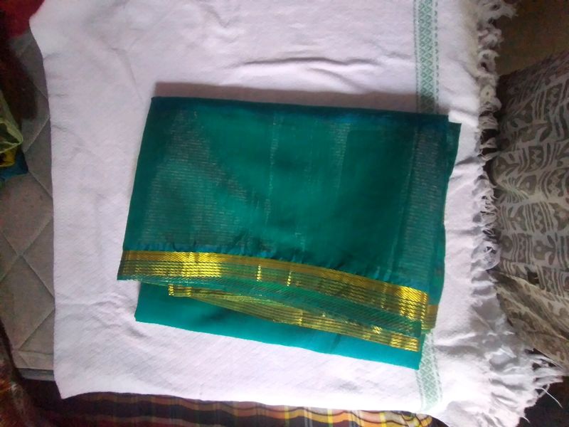 Temple Border Design Green Saree 🍏🍏🍏