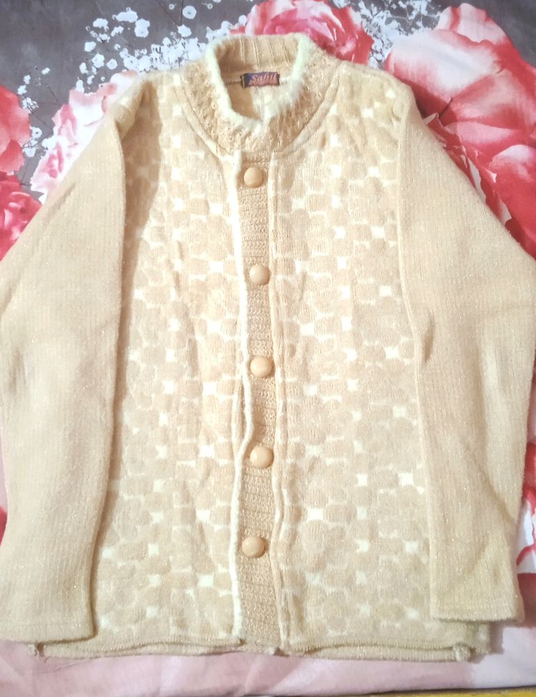 Cozy Beige Textured Cardigan