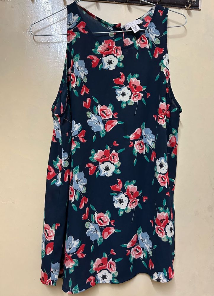 Navy Blue Georgette Top
