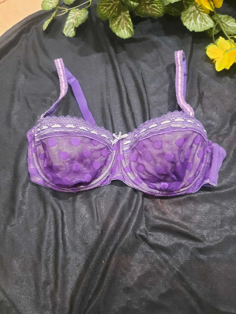Purple Polka Dot Bra