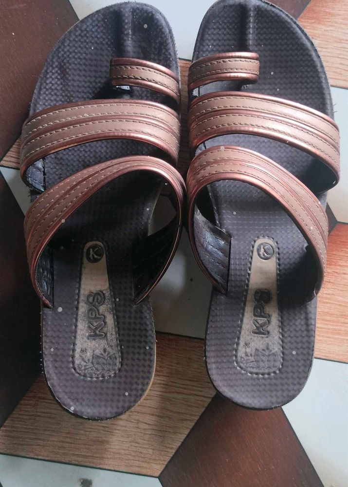 Vintage KPS Brown Toe-Loop Sandals