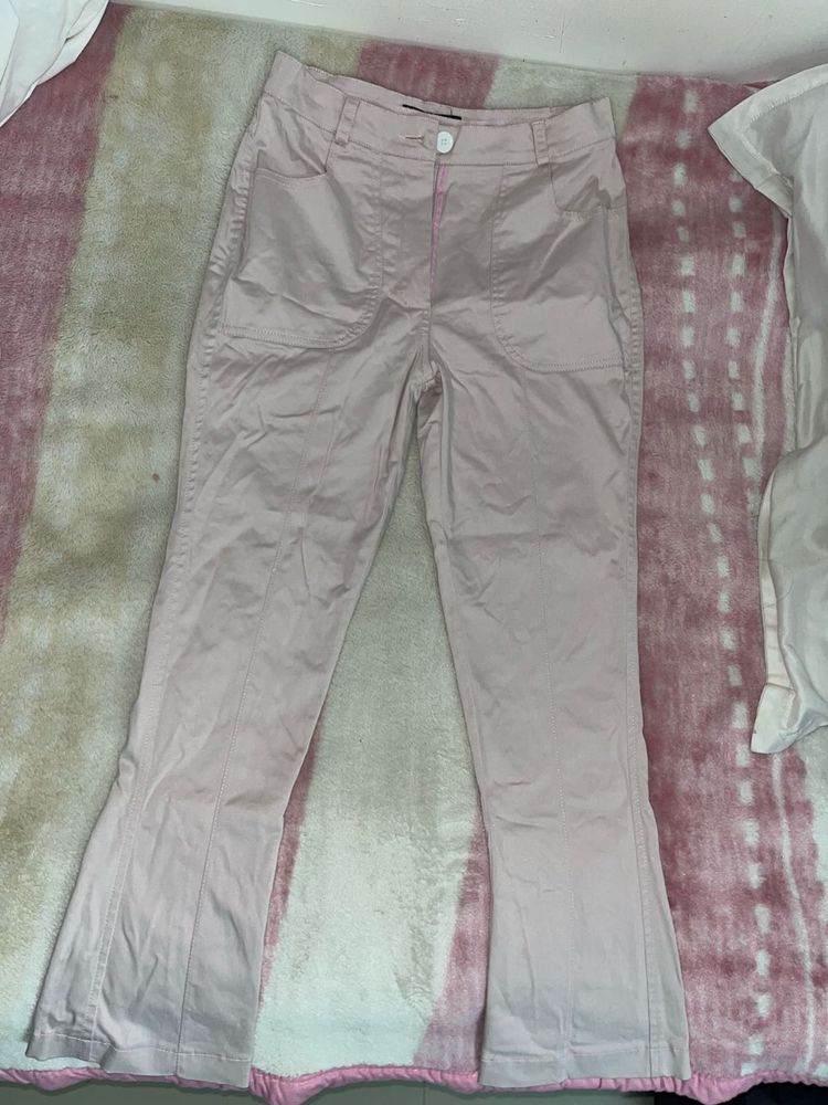 Pink Flare Leg Pants