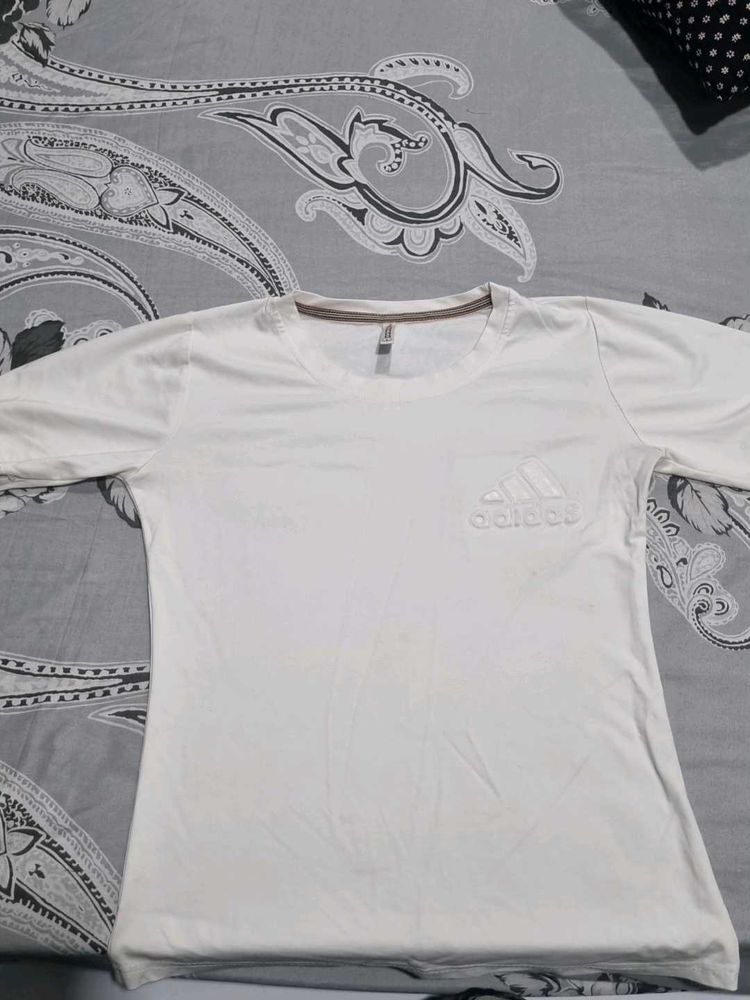 Adidas White T-Shirt