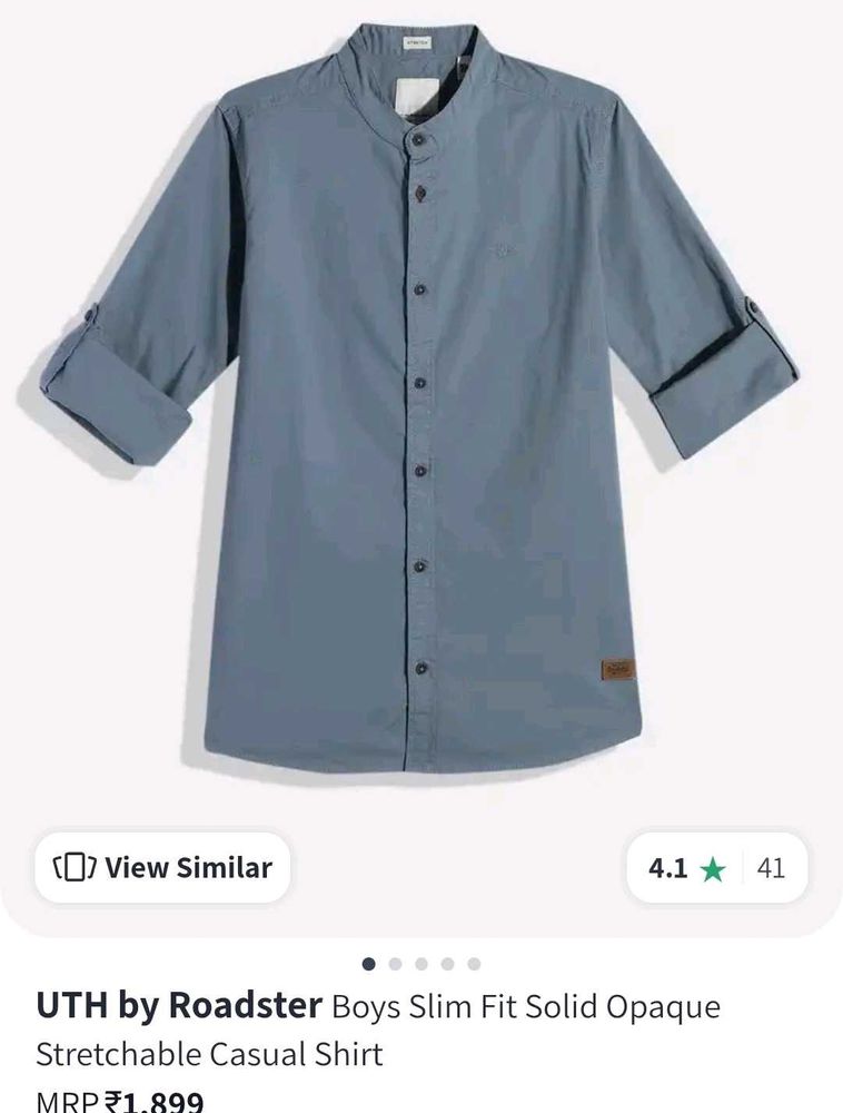 Uth by Roadster Boys Slim Fit Casual Shirt