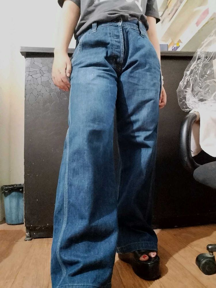 Wide Leg Denim Jeans