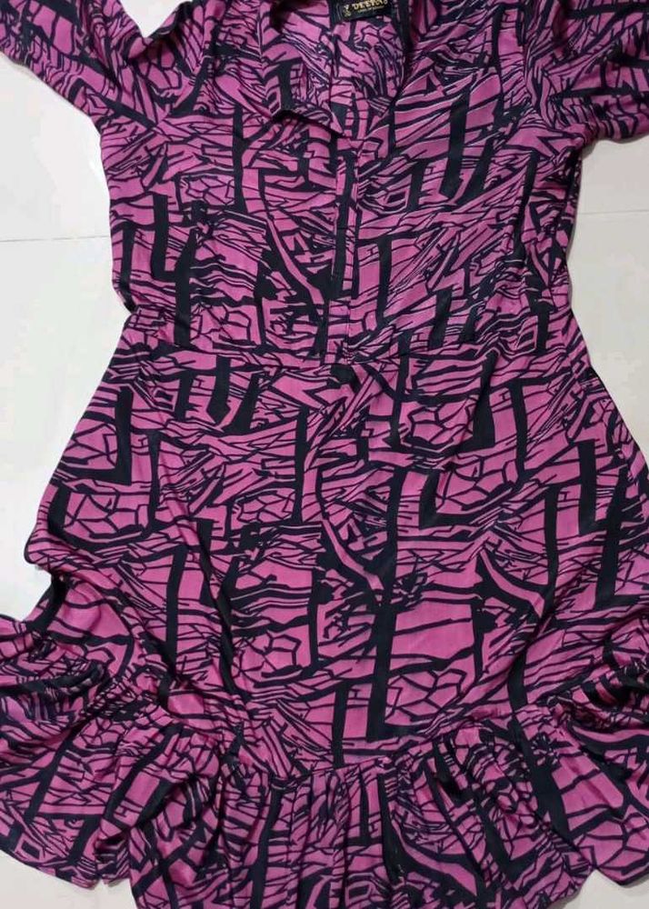 Patterned Mini Dress